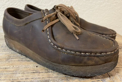 Mujer Clarks Wallabee Marrón Cera de Abejas Cuero Talla 8.5 Foto 1 de 4