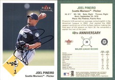 Joel Pineiro Signed 2003 Fleer Tradition #38 Card Seattle Mariners Auto AU