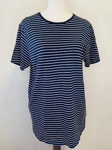 Marcs Size M Navy Blue Stripe Short Sleeve Tshirt - Picture 1 of 5