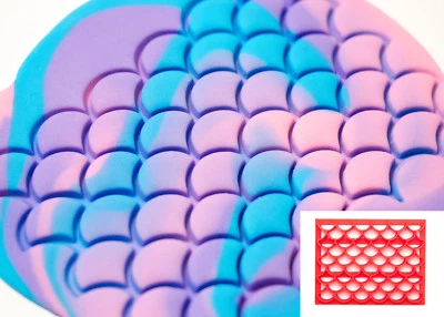 Mini sello de estampado de fondant de sirena con escala de 1/2′′ herramienta de moldeo de fondant 4x3" Foto 1 de 4