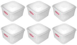 6x Beaufort Contenedor de plástico transparente para almacenamiento de pasteles de comida con tapa - 13L - Imagen 1 de 1