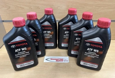 New OEM Toyota ATF World Standard (WS) Transmission Fluid Case of 6 Quarts - Imagem 1 de 4