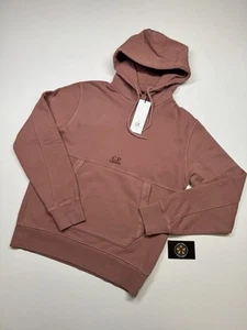 CP Company angerauter & emerisierter diagonaler Fleece-Hoodie in Zedernholz - Medium - Bild 1 von 6