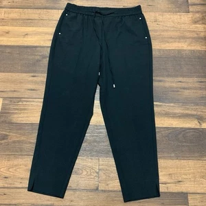 Soho Apparel LTD Black Pants size M, Elastic waist. Front tie. Front pockets - Picture 1 of 8