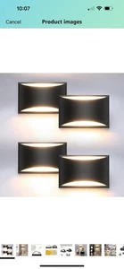 4 Pack Aipsun Indoor Black Modern LED Wall Sconce Up & Down Warm White 3000K - Picture 1 of 12