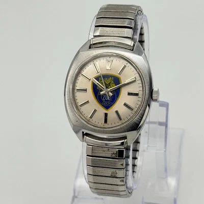 Vintage 1974 Men's TEAMSTERS Union Local 208 Silver Tone Mechanical Watch, Runs - Image 1 of 4