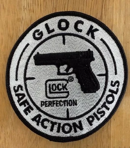 Pistolas de acción seguras GLOCK Perfection bordadas hierro para coser parche para coleccionistas - Imagen 1 de 1