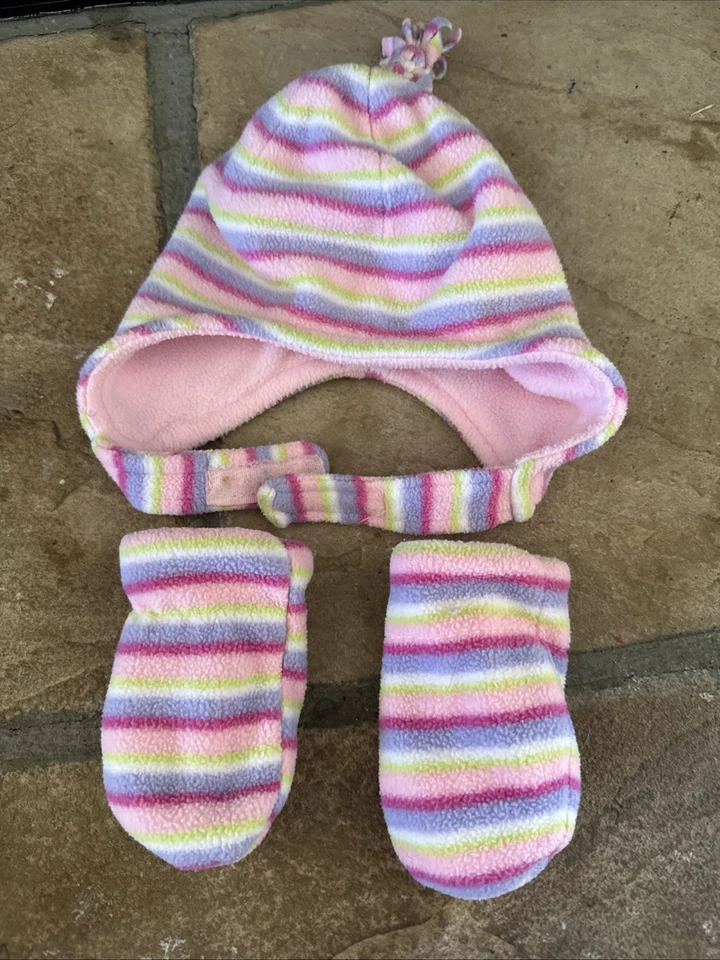 Juego de sombrero y manoplas de lana infantil Foto 1 de 1