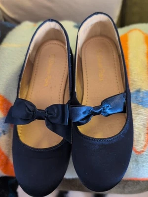 Blue Satin Kids Shoes Size 12 Used. - Image 1 of 4