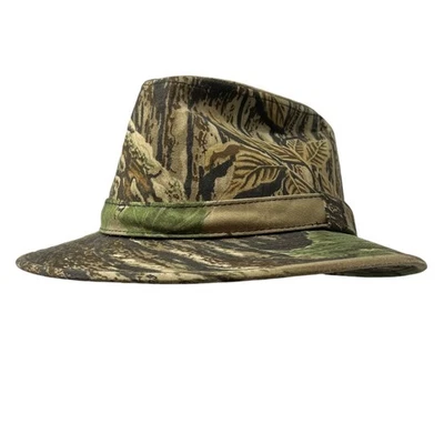 Gorra Exterior YA M 7 Vintage Camuflaje Fedora Sombrero Realtree Woodland Años 80 Papá Retro Foto 1 de 4
