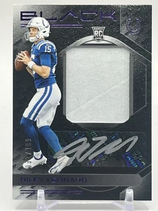 2025 Panini Black Riley Leonard Rookie Patch Auto #032/199 Colts RPA - Bild 1 von 2