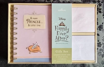 Hallmark Happily Ever After Cinderella Gift Set Address Book, 2 Sticky Pads NIP  - Image 1 of 4