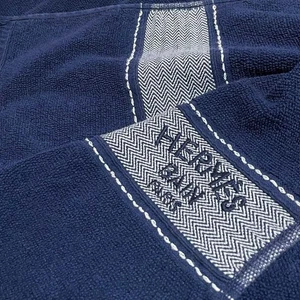 Toalla de playa HERMES Paris algodón para yates azul marino 95×140 cm nueva de Japón - Imagen 1 de 6