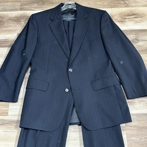 Traje De Colección Brooks Brothers Para Hombres 39R Gris Rayas Lana Peinada EE. UU. 2 Botones - Imagen 1 de 21