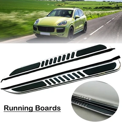 Escalón lateral apto para Porsche Cayenne 92A 2011-2018 soportes de barra Nerf Foto 1 de 4