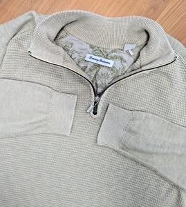 Tommy Bahama Coastal Shores Half-Zip Pullover Herren Large Stone/Beige - Bild 1 von 10