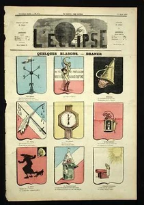 BLASONS et HERALDISME Journal satirique de 1870 - Imagen 1 de 1