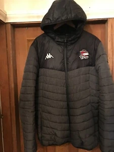 KAPPA BASKETBALL PUFFA JACKET,SIZE XXL,BLACK/GREY HOOD,BIRMINGHAM ROCKETS - Picture 1 of 11