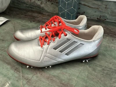 Zapatos de golf Adidas Adizero Tour talla 10,5 plateados carmesí impermeables 676161 Foto 1 de 4