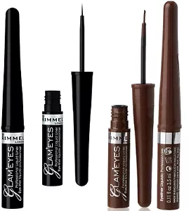 Rimmel Glam'Eyes Professional Liquid Eyeliner UltraFine Tip 3.5ml *CHOOSE SHADE* - Picture 1 of 11