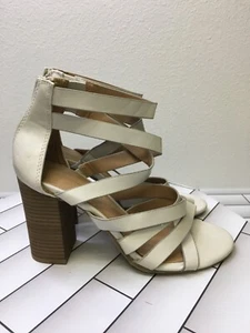 American Eagle Damen weiß Absatz Riemen Größe 7 - Bild 1 von 10