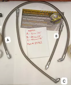 Harley Davidson XLH 1991-UP EVOLUTION Sportsters Goodridge SS Oil Line Kit - Picture 1 of 5