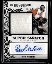 2023-24 Leaf In the Game Used Super Swatch Ron Hextall Auto 10/25 #RH1