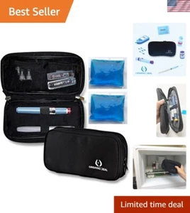 Insulin Cooler Case Slim Travel Bag 9.8x4.9 In TSA Compliant Diabetic Supplies - Picture 1 of 11
