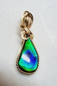 Canadian Ammolite Pendant 14K Gold Filled - Picture 1 of 17