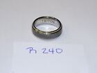 Triton Tungsten Carbide Wedding Band Ring 7mm Size 8-1/4. Gold w/Silver. #R240