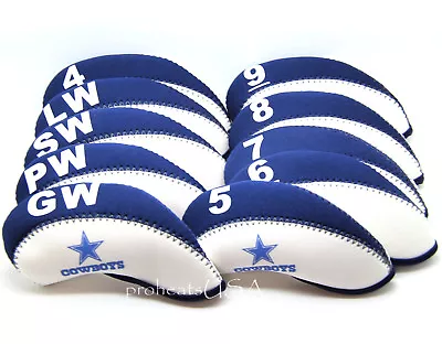 GOLFPRO Dallas COWBOYS 10pcs Golf Iron Headcover Fit TaylorMade Callaway Ping Cobra Nike