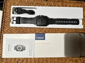 Tykoit Smart Watch, Unisex Adult, Black, Sports Mode, Sleep Tracker, Messaging  - Picture 1 of 5