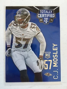 Panini 2014 Totally Certified RC Rookie C. J. Mosley Ravens Platinum Blue 08/50 - Picture 1 of 2