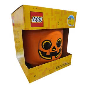 LEGO Official Large Pumpkin Jack o Lantern Halloween Storage Head New Fast Ship - Picture 1 of 6
