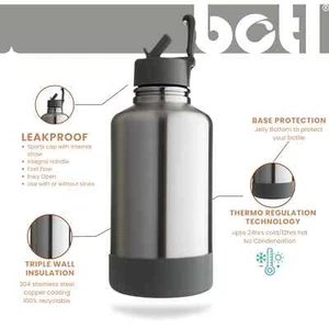 One Green Bottle Canteen 64oz 2 Litre stainless steel insulated canteen EPIC - Picture 1 of 5