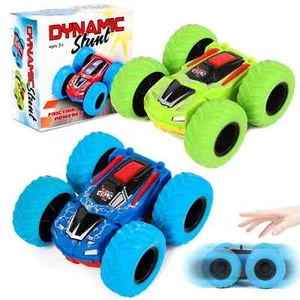 M SANMERSEN Flip Cars - 2 Pack 360° Rotating Stunt Car Toys for 3 4 5 6 Year Old - Picture 1 of 8