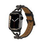 Leather Band Strap For Apple Watch Series Ultra 2 Se 9 8 7 6 5 41 45 49 42 44 Mm