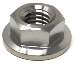 M6 Titanium Grade 5 DIN 6923 1.0mm Thread Pitch Hex Flange Nut - Picture 1 of 3