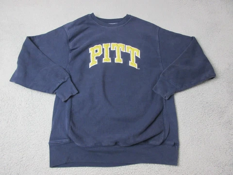 Pitt Panthers Sweater Womens Small Blue Pittsburgh College Football Sweatshirt Cover