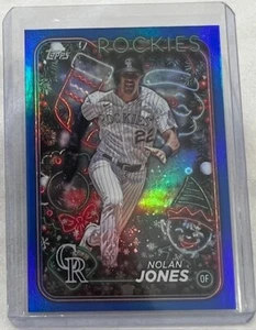 Nolan Jones 2024 Topps Holiday Blue Glitter Baseball card #H115 Rockies - Picture 1 of 2