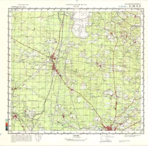 Mapa topográfico militar soviético ruso - TARTAS (Francia, Landas) 1:50K, ed.1990 - Imagen 1 de 7
