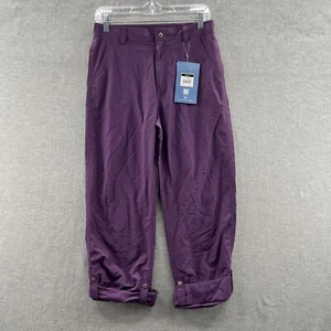 white Sierra NWT Girls size XL cargo outdoor UPF30+ purple crop pants - Picture 1 of 11