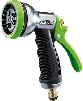 Draper Garden Hose Watering 7 Pattern Jet Spray Gun with Aluminium Body 25342 - Image 1 of 3