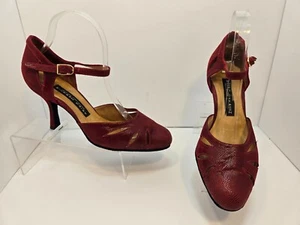 Zapatos de baile de salón de tango laminados rojos para mujer Arika Nerguiz Melina EE. UU. 9 M - Imagen 1 de 14