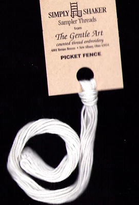 Gentle Art Simply Shaker Sampler Thread PICKET FENCE Cross Stitch Needlepoint - Image 1 of 2