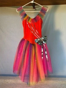 Orange & Multi Color Adult Ballet Romantic Multi Layer Tutu Dance Costume - Picture 1 of 1