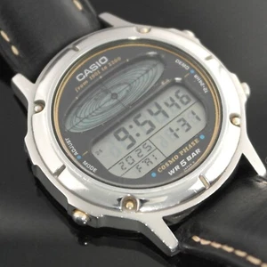 VINTAGE CASIO COSMO PHASE CGW-90 MODULE {830}  1985Men's Watch Original Bracelet - Picture 1 of 12