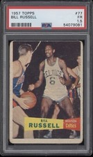 BILL RUSSELL PSA 1.5 1957 TOPPS BASKETBALL #77 ROOKIE CARD RC FAIR CELTICS HOF