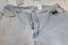 Harley Davidson Motor Cycles 38/30 relaxed fit denim blue jeans 100% cotton USA