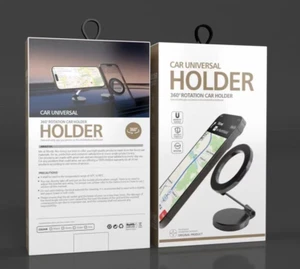 Magnetic Car Mobile Phone Holder 360° Rotating Dashboard Dual Magnets - Picture 1 of 5
